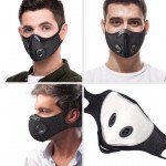 Wholesale PM2.5 Sports Fashion Washable Double Valve Multi Layer Cloth Protection Cover with Filter for Adults and Children (Gray)